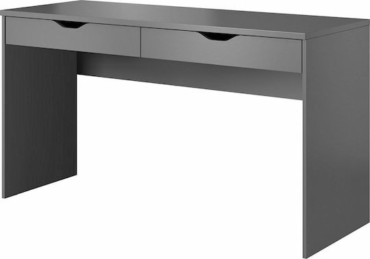 Birou Mati Din Lemn Gri 138x50.4x76cm