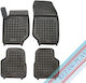 Rezaw Plast Set Front and Back Car Mats 4 Pieces Raised Sides Type for Citroen C4 III 2020-2025 Black