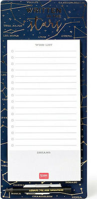 Legami Milano Don't Forget Stars Notebook Block with Pen Holder Blue