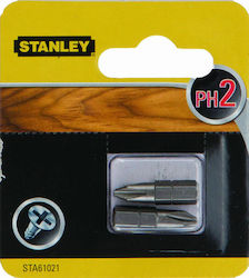 Stanley Set 2 Screwdriver Bits Cross -XJ