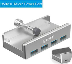 Orico MH4PU-P USB 3.0 4 Port Hub with USB-A Connection Silver