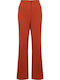 Women's Fabric Trousers Flared Tabac Brownc Brown