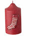 JK Home Decoration Christmas Red Candle 12cm