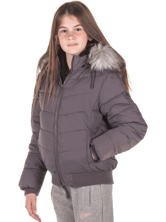 District75 Kids' Parka Short with Hood Gray