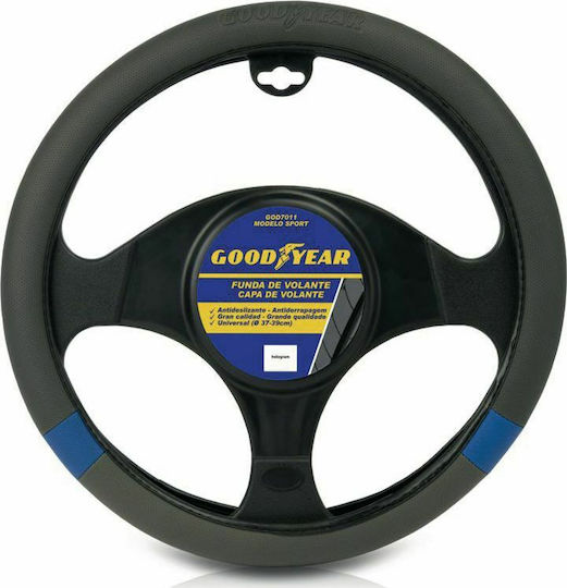 Goodyear Κάλυμμα Τιμονιού Αυτοκινήτου Sport με Διάμετρο 37-39εκ. Συνθετικό Γκρι