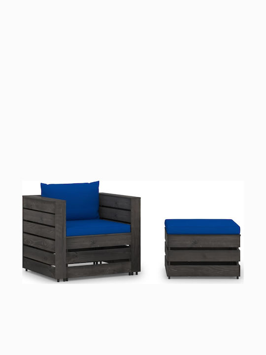 Garden & Outdoor Furniture Sets Living Room Set Pieces 2 Gray with Pillows
