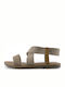 Women's Flat Sandals in Brown Color