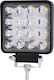 GloboStar PRO Series Squareς Waterproof Headlights Car LED Universal 10 - 30V 48W 10.8cm with White Lighting 1pcs