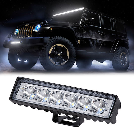 GloboStar PRO Series Waterproof Daytime Running Lamps Car in Bar Shape LED Universal 10 - 30V 18W 14.7cm with White Lighting 1pcs