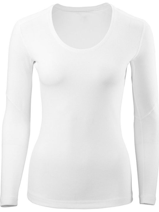 Minerva Γυναικεία Ισοθερμική Μακρυμάνικη Μπλούζα Λευκή