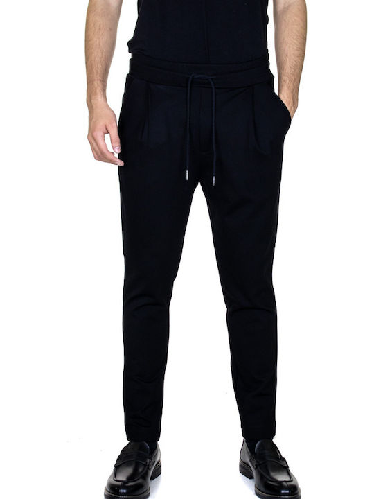 Vittorio Artist Jenoa 2122 Ανδρικό Παντελόνι Chino Ελαστικό σε Slim Εφαρμογή Μαύρο