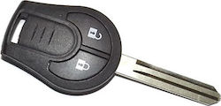 Car Key Shell with Blade with 2 Buttons for Nissan Micra Κ13