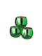 JK Home Decoration Crăciun Sticlos Suport pentru lumânare Verde 5cm. 6buc