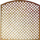 Trellis de Grădină din Lemn cu Plasă în Formă de Rom în Culoare Maro 90x90cm 1buc