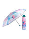 Rain Παιδική Ομπρέλα Σπαστή Unicorn Ροζ με Διάμετρο 90εκ.