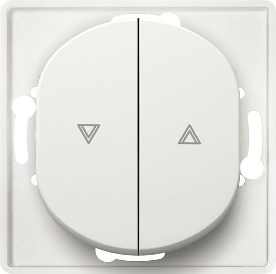 Aling Conel E6075.0 Recessed Wall Switch Rolling Shutters Two-Way without Frame White