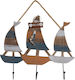 DKD Home Decor Κρεμάστρα Τοίχου Μεταλλική 3 Θέσεων Πολύχρωμη 34x2x35cm