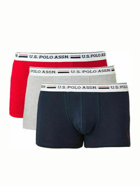 U.S. Polo Assn. Ανδρικά Μποξεράκια Κόκκινο / Γκρι / Μπλε 3Pack