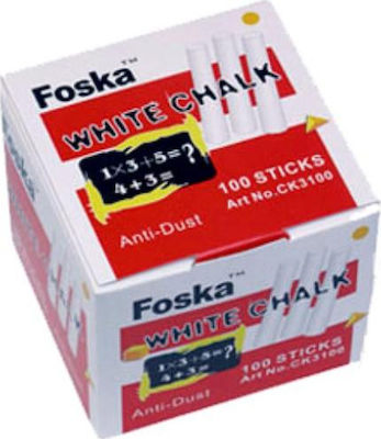 Foska Σετ 100 Λευκές Κιμωλίες
