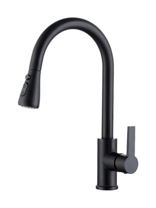 Hask Tall Kitchen Counter Faucet with Detachable Shower Black