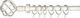 Extendable Metallic Curtain Pole Murchia Single 120-210cm White / Gold