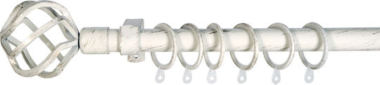 Сгъваемо Металик Корниз Murchia 120-210cm White / Gold