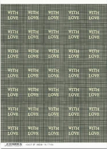 Synchronia With love Decorative Sticker for DIY Crafts 29.5x21cm