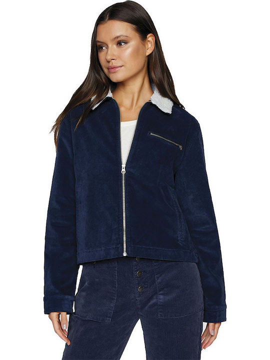 Women's Short Lifestyle Jacket for Winter Blue