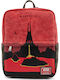 Loungefly Lands Mustafar Square Mini Kids Bag Backpack Red 24cmx13cmx30.6cmcm Star Wars Mustafar