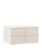 vidaXL Stoff Aufbewahrungsbox Cream 70x40x18cm 2Stück