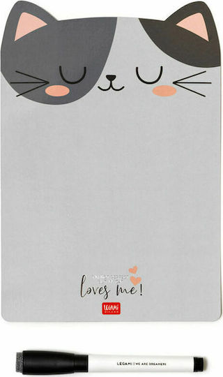 Legami Milano Cat Magnetic Board / Markerboard 18x26cm