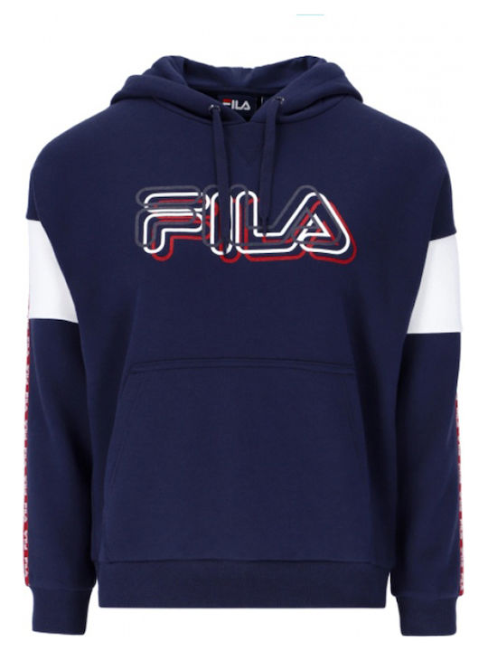 FILA Bambi Hooded Sweatshirt Navy Blue With Hood