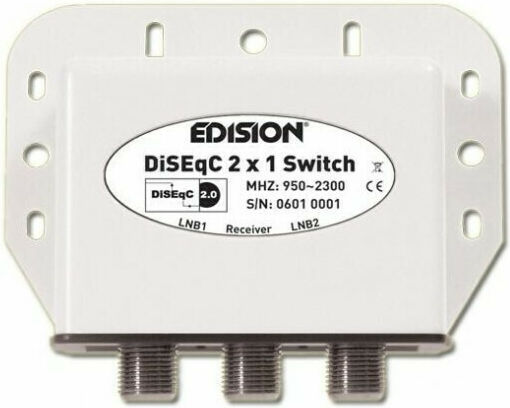 Edision DiSEqC 2x1 Switch Multiswitch Satellite 02-01-0001