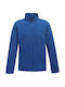 TRF557 Men's Fleece Cardigan with Zipper Blue