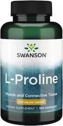 Swanson L-Proline 500мг 100 Капсули
