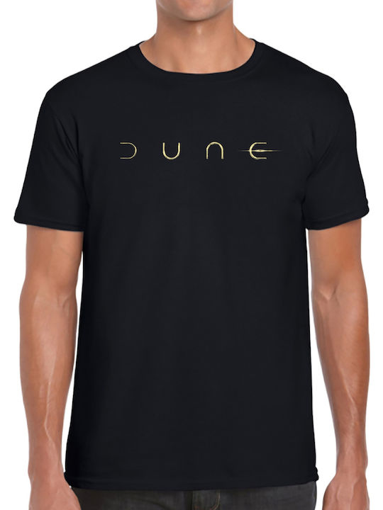 DUNE Goldfolie Schwarzes T-shirt