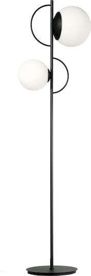 Ondaluce Lampa de podea Î170xL45cm. cu Soclu pentru Bec E27 Negru