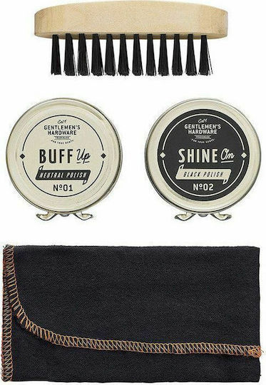 Gentlemen's Hardware Travel Shine Tin Set Îngrijire Încălțăminte 4buc