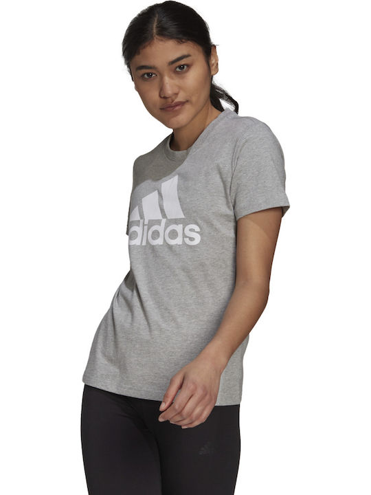 adidas Essentials Logo T-Shirt Medium Grey Heather