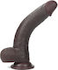 Lovetoy Ρεαλιστικό Dildo με Όρχεις και Βεντούζα Καφέ 23cm