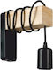 Pakketo PWL-0965 Modern Lamp Wall with Socket E27 Black 6.5x16.5x6.5cm