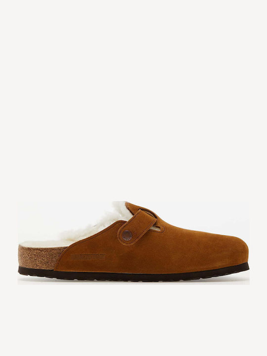 Birkenstock Boston Suede Shearling Anatomical L...