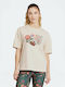 Puma x Liberty Graphic Women's Athletic T-shirt Floral Beige