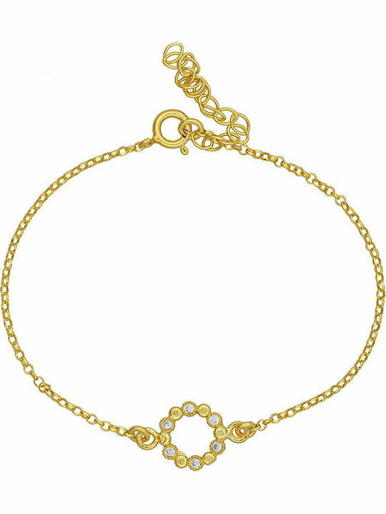 Excite-Fashion Bracelet Chain Silver Series made of Silver Gold Plated with Zircon