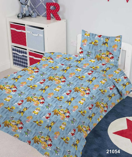 Marwa Kinderbettbezug Set Einzel Blau