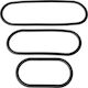 Perfect Fit Brand XPlay Gear Wrap Ring Silicone Slim 2 Pack 9in, 12in & 15in Black