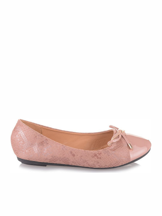 Famous Shoes Γυναικείες Μπαλαρίνες σε Ροζ Χρώμα