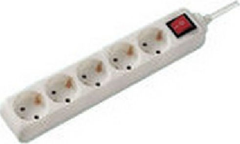 Power Strip 5 Sockets Switch 5m