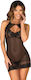 Obsessive Allastia Sexy Σετ με Ρόμπα Chemise & Thong Black