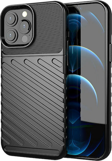 Powertech Back Cover Silicon Negru (iPhone 13 Pro Max)